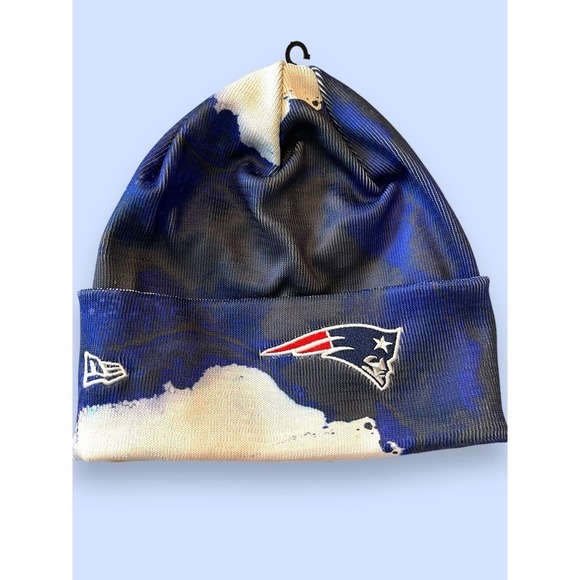 NWT New Era England Patriots 2022 Sideline Ink Dye Cuffed Knit Hat Wool Blend - Picture 2 of 14